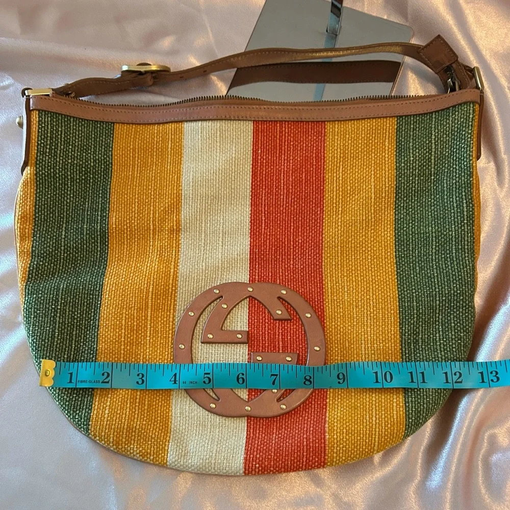 Gucci Blondie Striped Hobo Bag